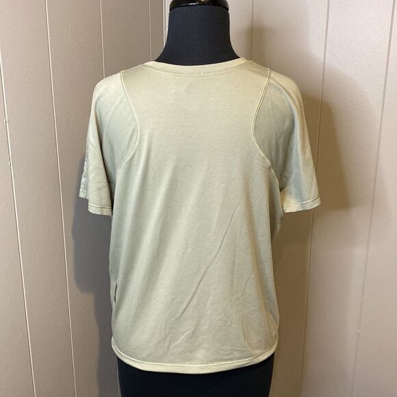 Lululemon Athletica Short Sleeve T Shirt Knit Athletic Pocket Elastic Hem String - Picture 5 of 5